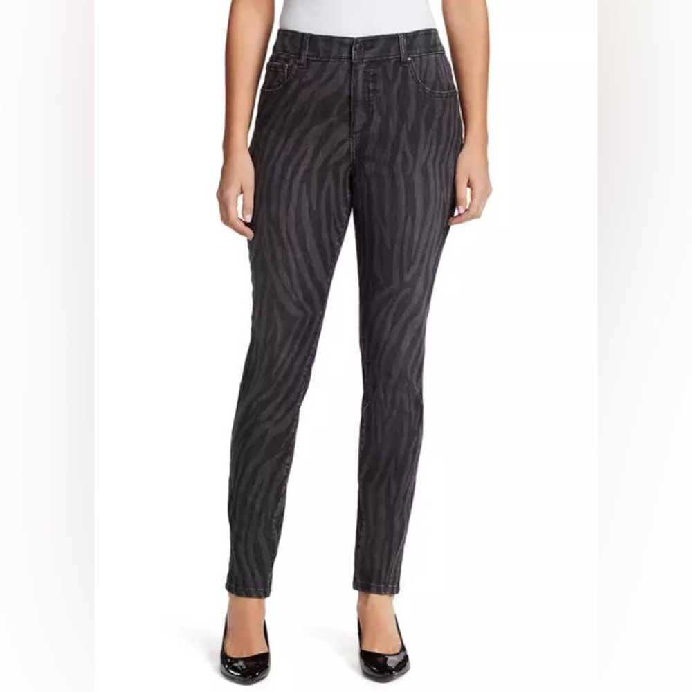 3 for $15 Bandolino Zebra Print Mandie Skinny Jean Black Grunge Rock&Roll Y2K